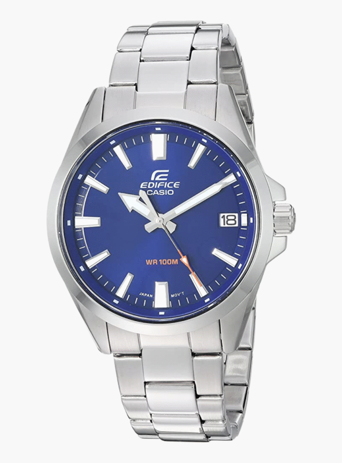 Montre Casio Homme - Bracelet Gris En Acier Inoxydable - Résistante À L'Eau - 12 Mois De Garantie - Efv-100D-2Avudf