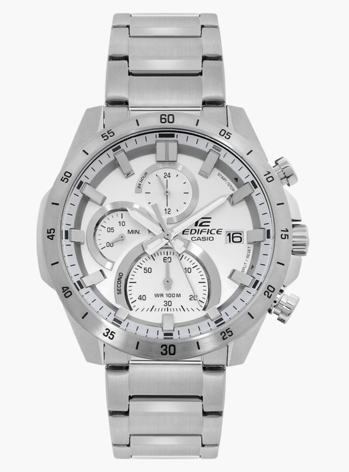 Montre Casio Homme - Bracelet Gris En Acier Inoxydable - Cadran Gris - 12 Mois De Garantie - Efr-571Md-8Avudf