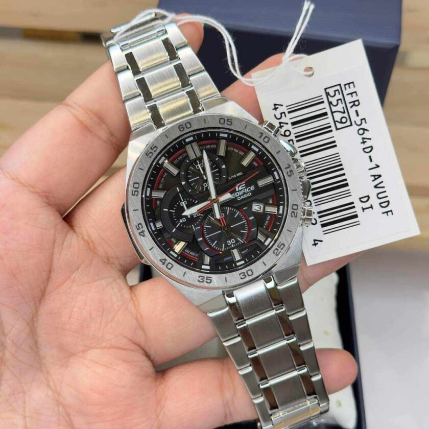 montre homme casio edifice efr 564d 1avudf bracelet en acier inoxydable chronographe résistant à l'eau