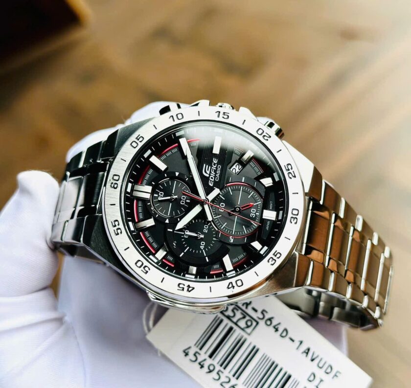 montre homme casio edifice efr 564d 1avudf bracelet en acier inoxydable chronographe résistant à l'eau