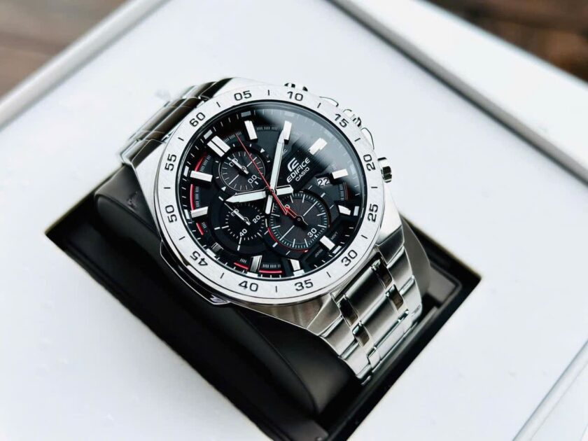 montre homme casio edifice efr 564d 1avudf bracelet en acier inoxydable chronographe résistant à l'eau