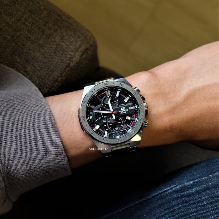 montre homme casio edifice efr 564d 1avudf bracelet en acier inoxydable chronographe résistant à l'eau