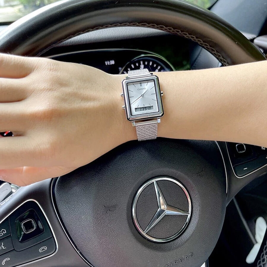 aiwatch_MTP-B205M-7EDF - Montre Homme Casio - MTP-B205M-7EDF - Bracelet en acier inoxydable - Résistant à l'eau