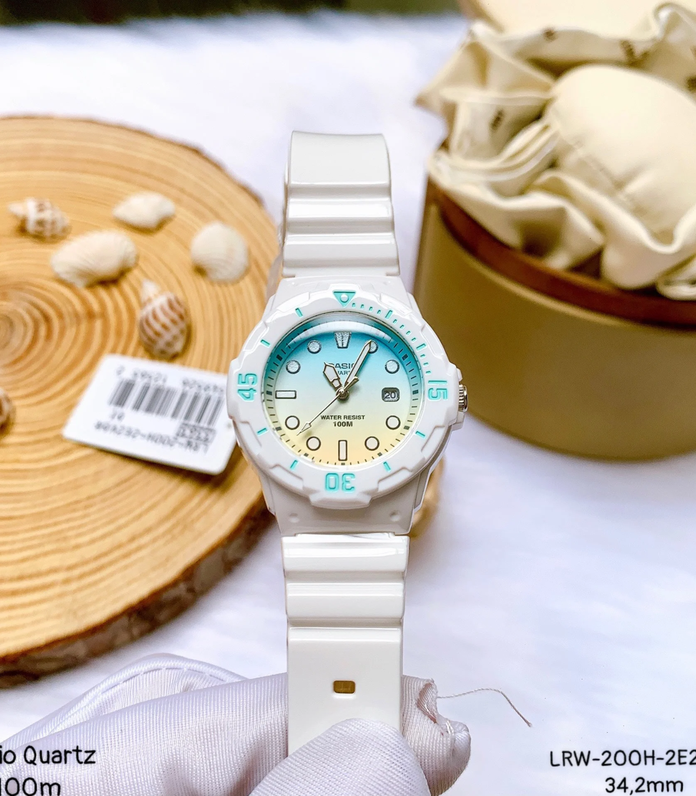 Montre Jeunesse Casio - LRW-200H-2E2VDR - Bracelet en Résine blanc - Résistant à l'eau – Image 5