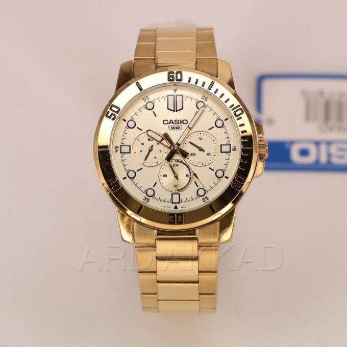 Montre Homme Casio - MTP-VD300G-9EUDF - Chronographe - Bracelet en acier inoxydable or - Résistant à l'eau