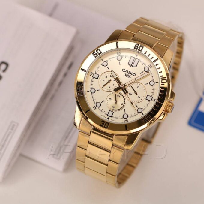 Montre Homme Casio - MTP-VD300G-9EUDF - Chronographe - Bracelet en acier inoxydable or - Résistant à l'eau