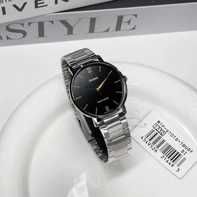 Montre Homme Casio - MTP-VT01D-1BUDF - Bracelet en acier inoxydable - Résistant à l'eau