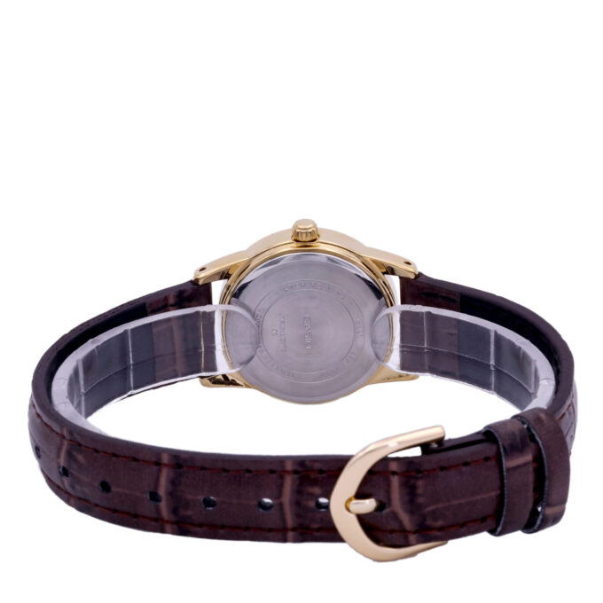 Montre Femme Casio - LTP-V001GL-9BUDF - Bracelet en cuir marron - Affichage analogique - Résistant à l'eau