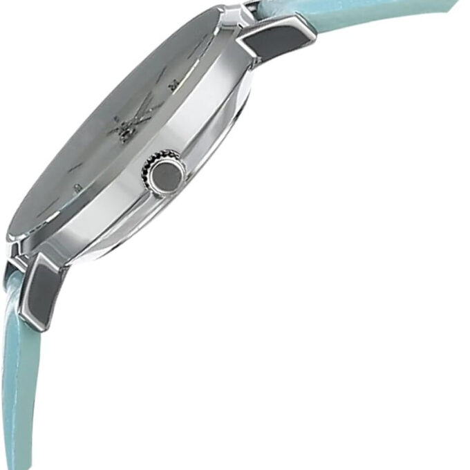 Montre Femme Casio - LTP-VT01L-7B3UDF - Bracelet en cuir bleu ciel - Affichage analogique - Résistant à l'eau