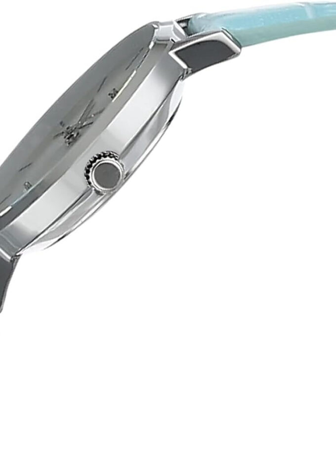 Montre Femme Casio - LTP-VT01L-7B3UDF - Bracelet en cuir bleu ciel - Affichage analogique - Résistant à l'eau