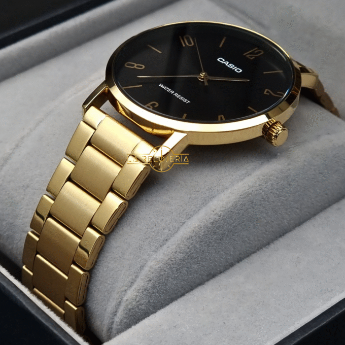 Montre Femme Casio - LTP-VT01G-1BUDF - Bracelet en acier inoxydable or - Affichage analogique - Résistant à l'eau