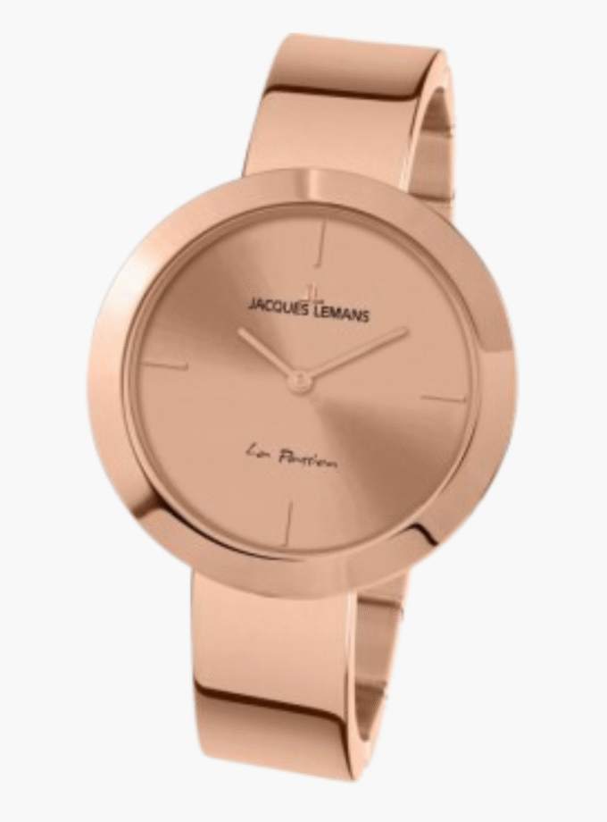 Montre Femme Jacques Lemans - 1-2031L - Bracelet en acier inoxydable doré - Résistant à l'eau