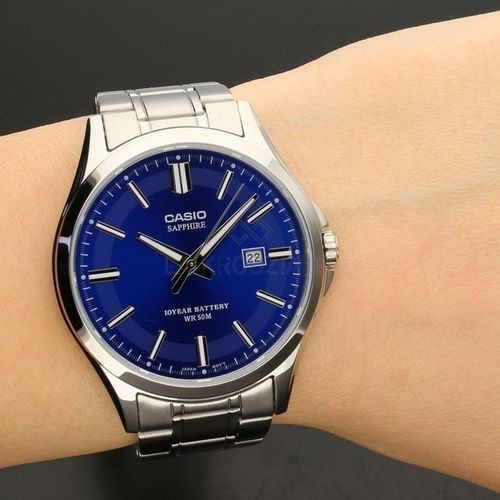 Montre Homme Casio - MTS-100D-2AVDF - Bracelet en acier inoxydable - Verre Sapphire - Résistant à l'eau – Image 4