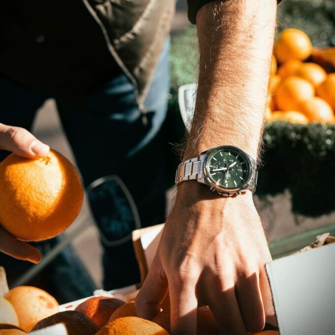 Montre Homme Casio Edifice - EFV-610D-3CVUDF - Bracelet en acier inoxydable - Cadran Vert - Affichage analogique - Résistant à l'eau