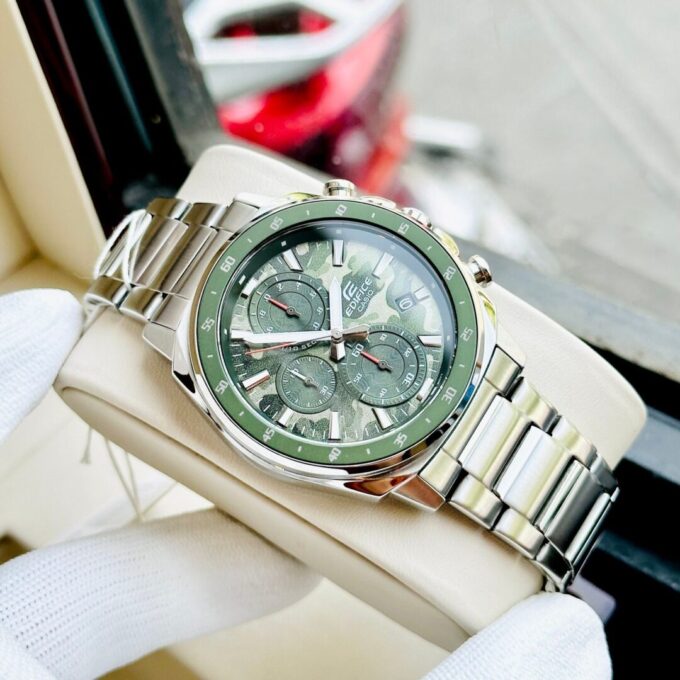 Montre Homme Casio Edifice - EFV-600D-3CVUDF - Bracelet en acier inoxydable - Chronographe - Affichage analogique - Résistant à l'eau