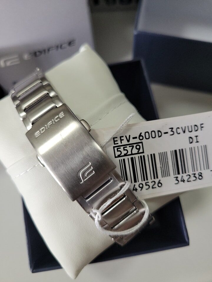 aiwatch_EFV-600D-3CVUDF - Montre Homme Casio Edifice - EFV-600D-3CVUDF - Bracelet en acier inoxydable - Chronographe - Affichage analogique - Résistant à l'eau