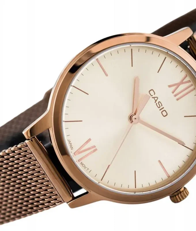 aiwatch_LTP-E157MR-9ADF - Montre Femme Casio - LTP-E157MR-9ADF - Bracelet en acier inoxydable Or rose - Affichage analogique - Résistant à l'eau