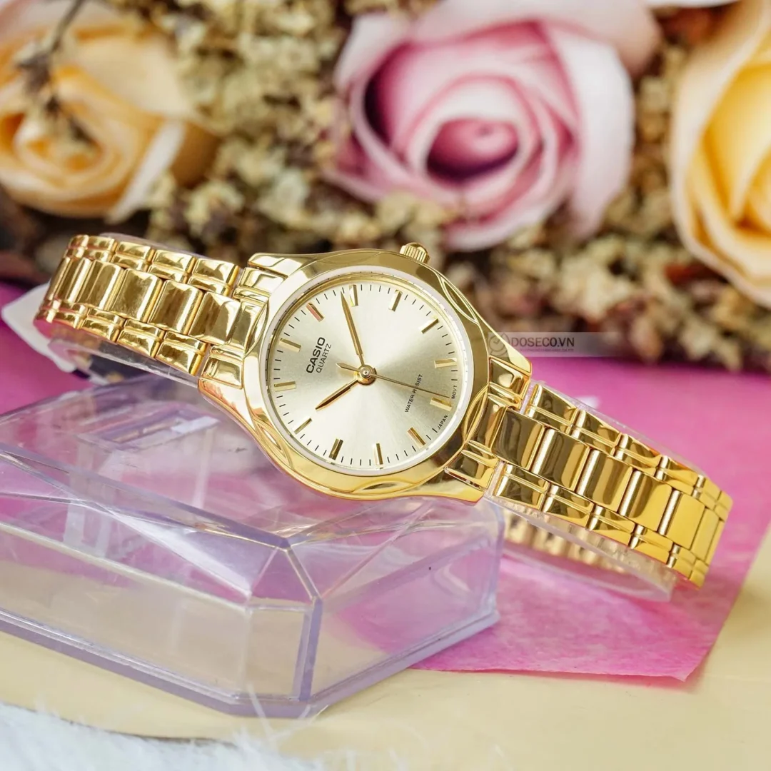 aiwatch_LTP-1275G-9ADF - Montre Femme Casio - LTP-1275G-9ADF - Bracelet en acier inoxydable - Affichage analogique - Résistant à l'eau