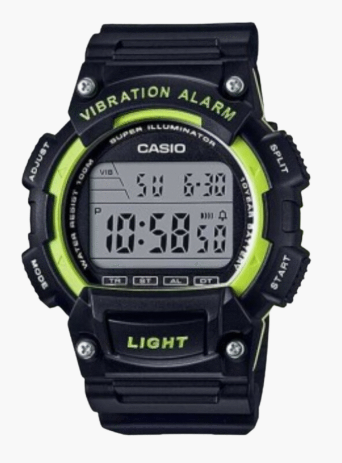 Montre CASIO Jeunesse - W-736H-3AVDF - Bracelet Noir En Résine - Affichage Numérique - Résistant à l'eau