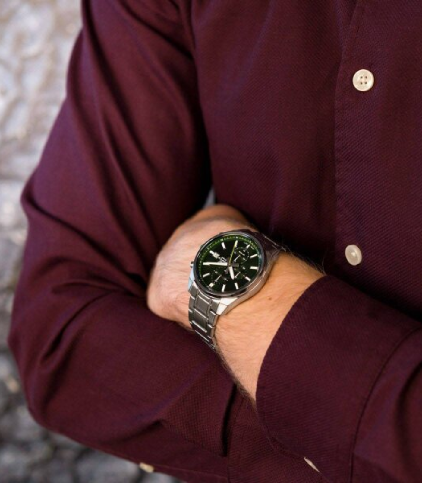 Montre Homme Casio Edifice - EFV-610D-3CVUDF - Bracelet en acier inoxydable - Cadran Vert - Affichage analogique - Résistant à l'eau