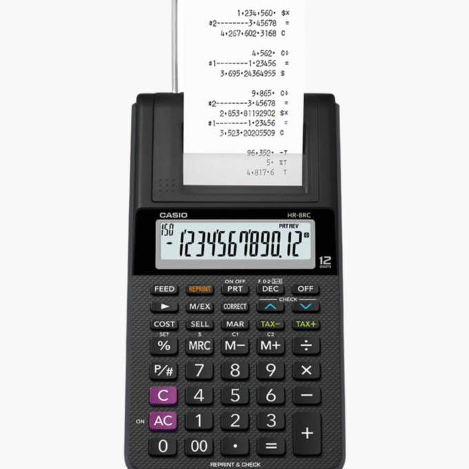 Calculatrices Casio d'impression Mini-imprimante - HR-8RC-BK