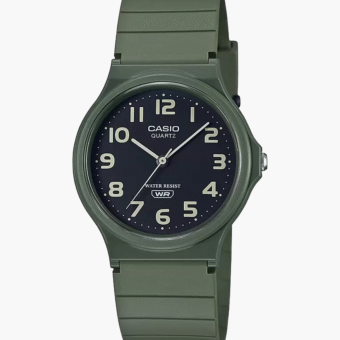 Montre Jeunesse Casio - MQ-24UC-3BDF - Bracelet en résine vert - Affichage analogique - Résistant à l'eau