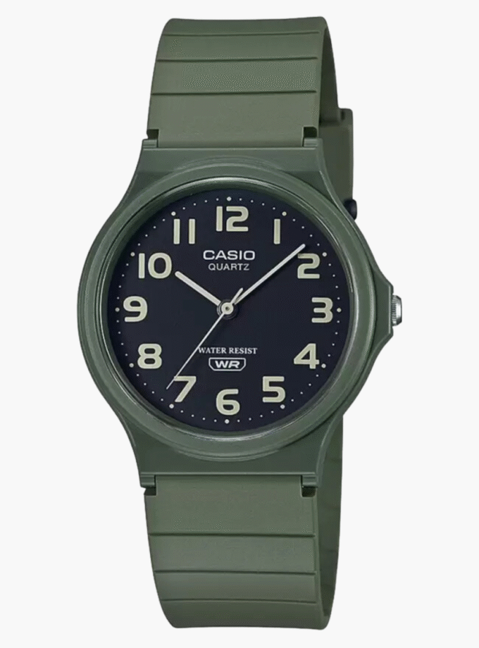 Montre Jeunesse Casio - MQ-24UC-3BDF - Bracelet en résine vert - Affichage analogique - Résistant à l'eau
