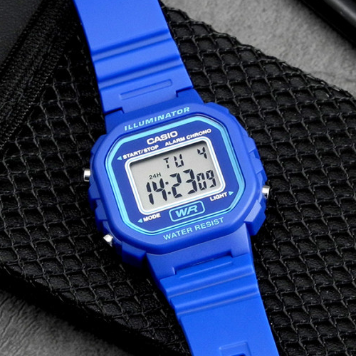 Montre Jeunesse Casio - LA-20WH-2ADF - Bracelet en Résine bleu - Affichage analogique - Résistant à l'eau