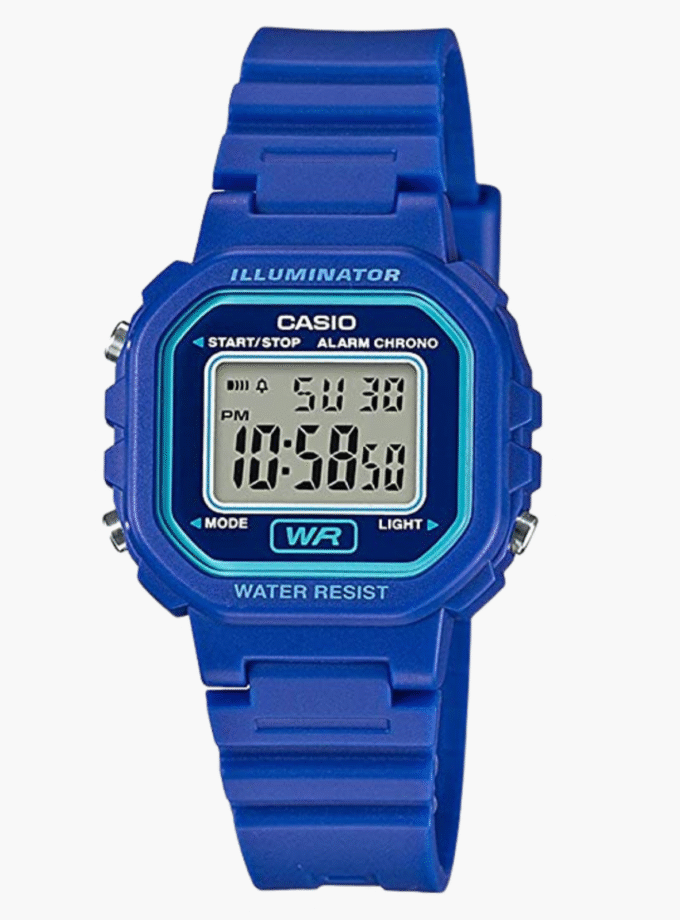 Montre Jeunesse Casio - LA-20WH-2ADF - Bracelet en Résine bleu - Affichage analogique - Résistant à l'eau