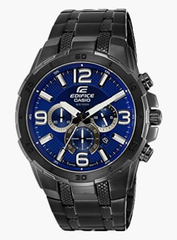 Montre Homme Casio Edifice - EFR-538BK-2AVUDF - Bracelet en Acier inoxydable noir - Affichage analogique - Résistant à l'eau
