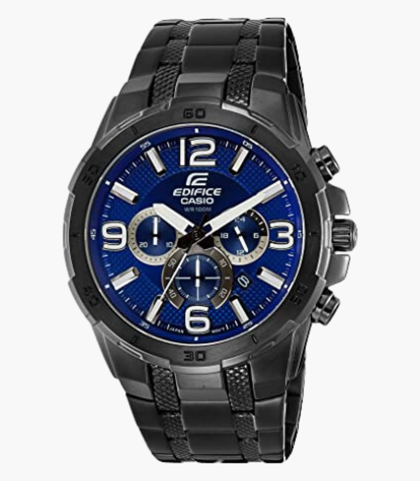 Montre Homme Casio Edifice - EFR-538BK-2AVUDF - Bracelet en Acier inoxydable noir - Affichage analogique - Résistant à l'eau