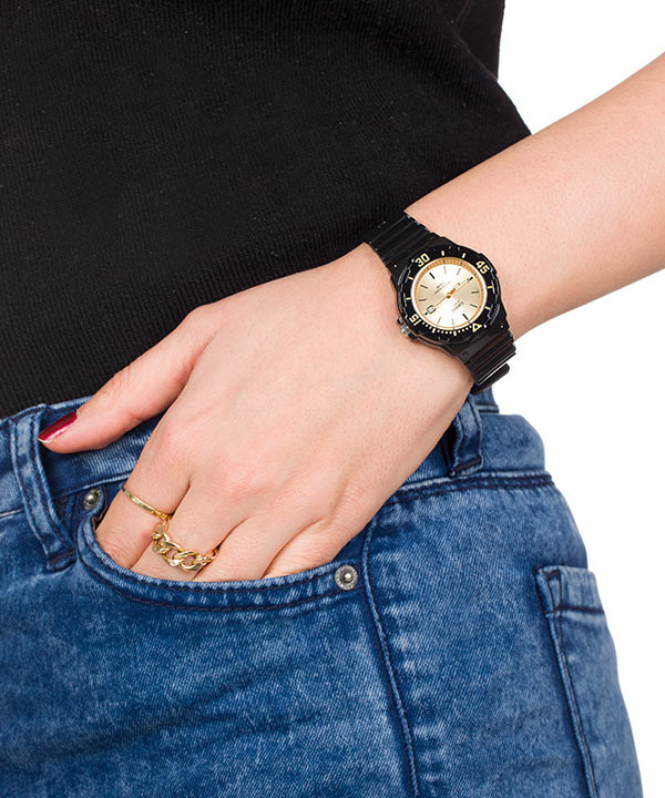 Montre Jeunesse Casio - LRW-200H-9E2VDF - Bracelet en Résine noir - Affichage analogique - Résistant à l'eau – Image 3