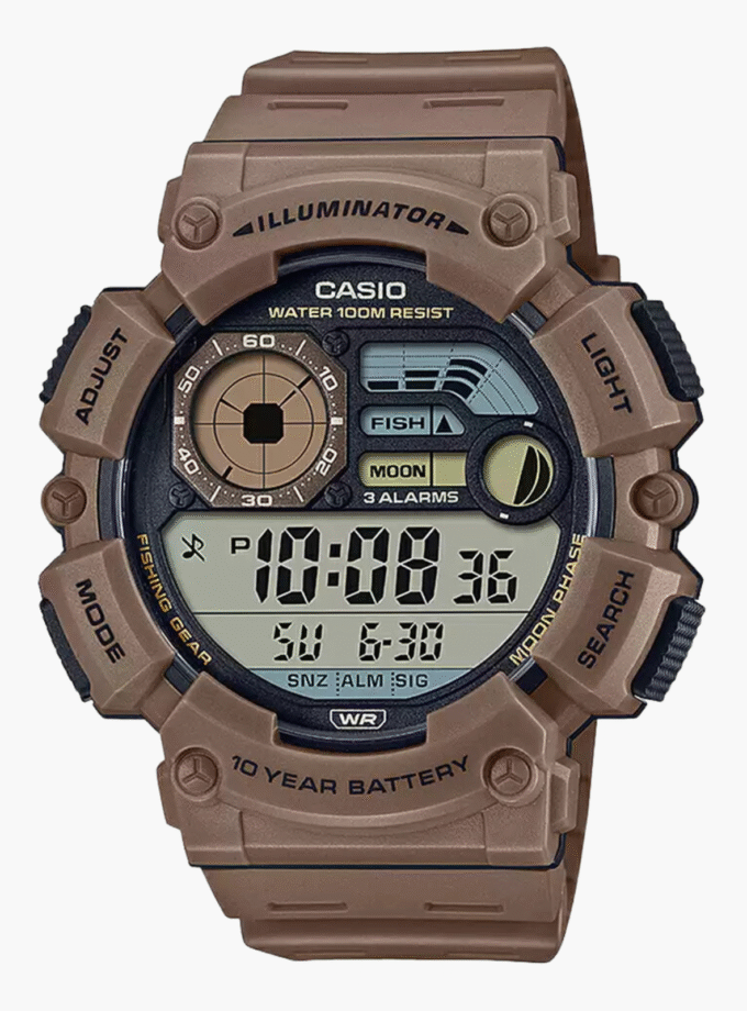 Montre Homme Casio - WS-1500H-5AVDF - Bracelet en Résine - Affichage Numérique - Résistant à l'eau