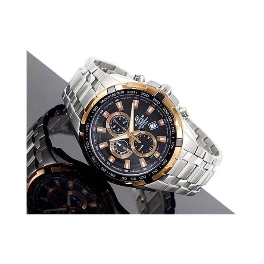 Montre Homme Casio Edifice - EF-539D-1A5VUDF - Bracelet en acier inoxydable - Chronographe - Affichage analogique - Résistant à l'eau – Image 3