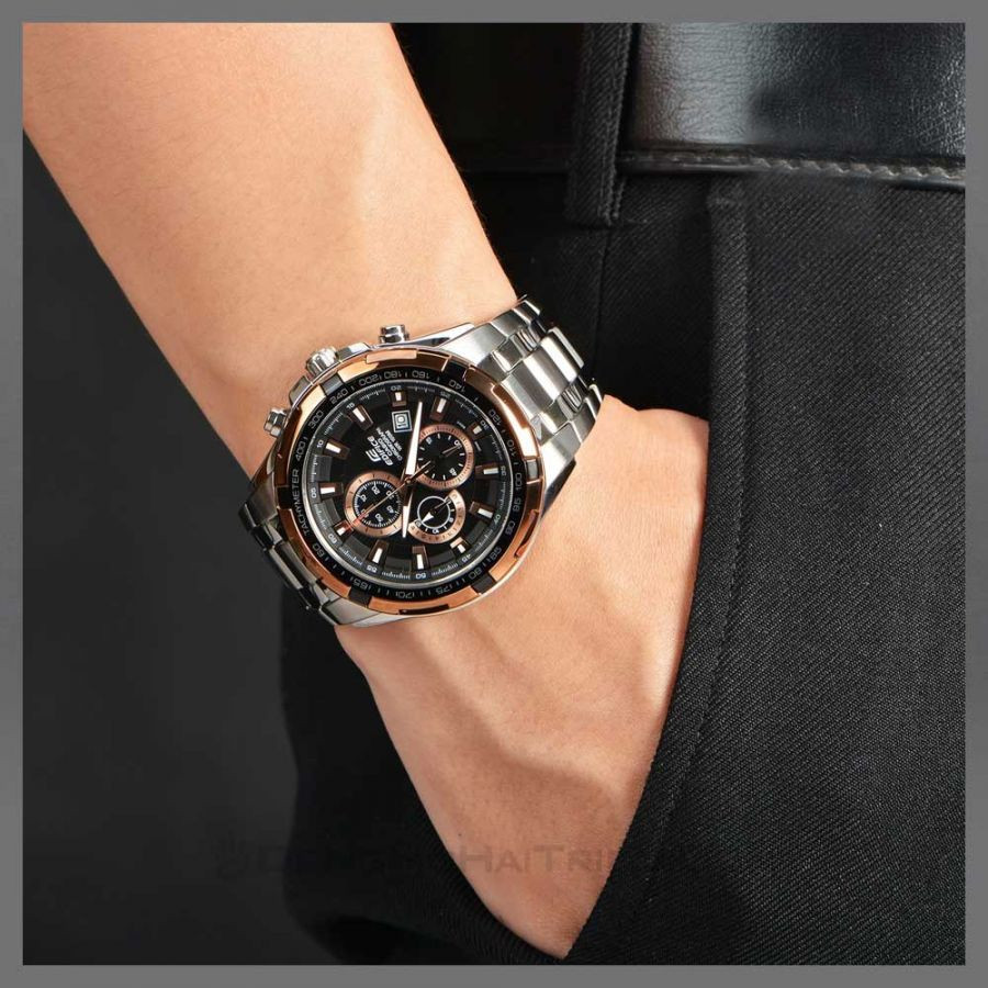 Montre Homme Casio Edifice - EF-539D-1A5VUDF - Bracelet en acier inoxydable - Chronographe - Affichage analogique - Résistant à l'eau – Image 2