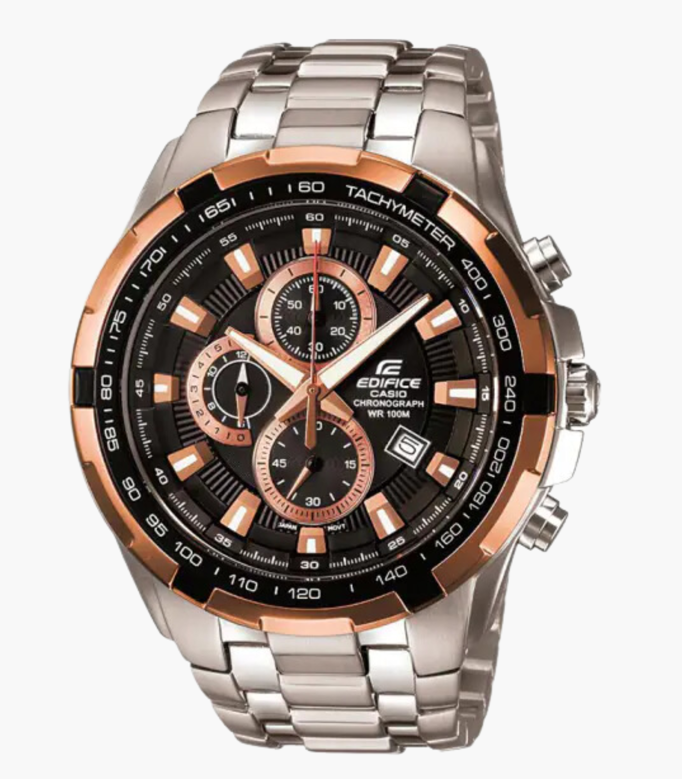 Montre Homme Casio Edifice - EF-539D-1A5VUDF - Bracelet en acier inoxydable - Chronographe - Affichage analogique - Résistant à l'eau