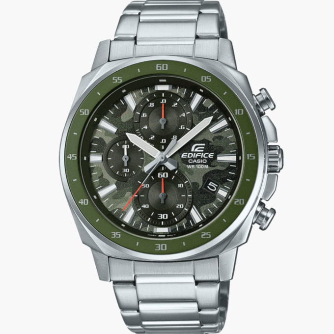 Montre Homme Casio Edifice - EFV-600D-3CVUDF - Bracelet en acier inoxydable - Chronographe - Affichage analogique - Résistant à l'eau