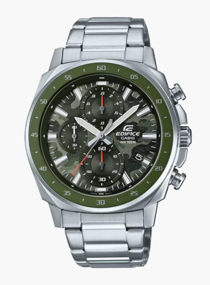 Montre Homme Casio Edifice - EFV-600D-3CVUDF - Bracelet en acier inoxydable - Chronographe - Affichage analogique - Résistant à l'eau