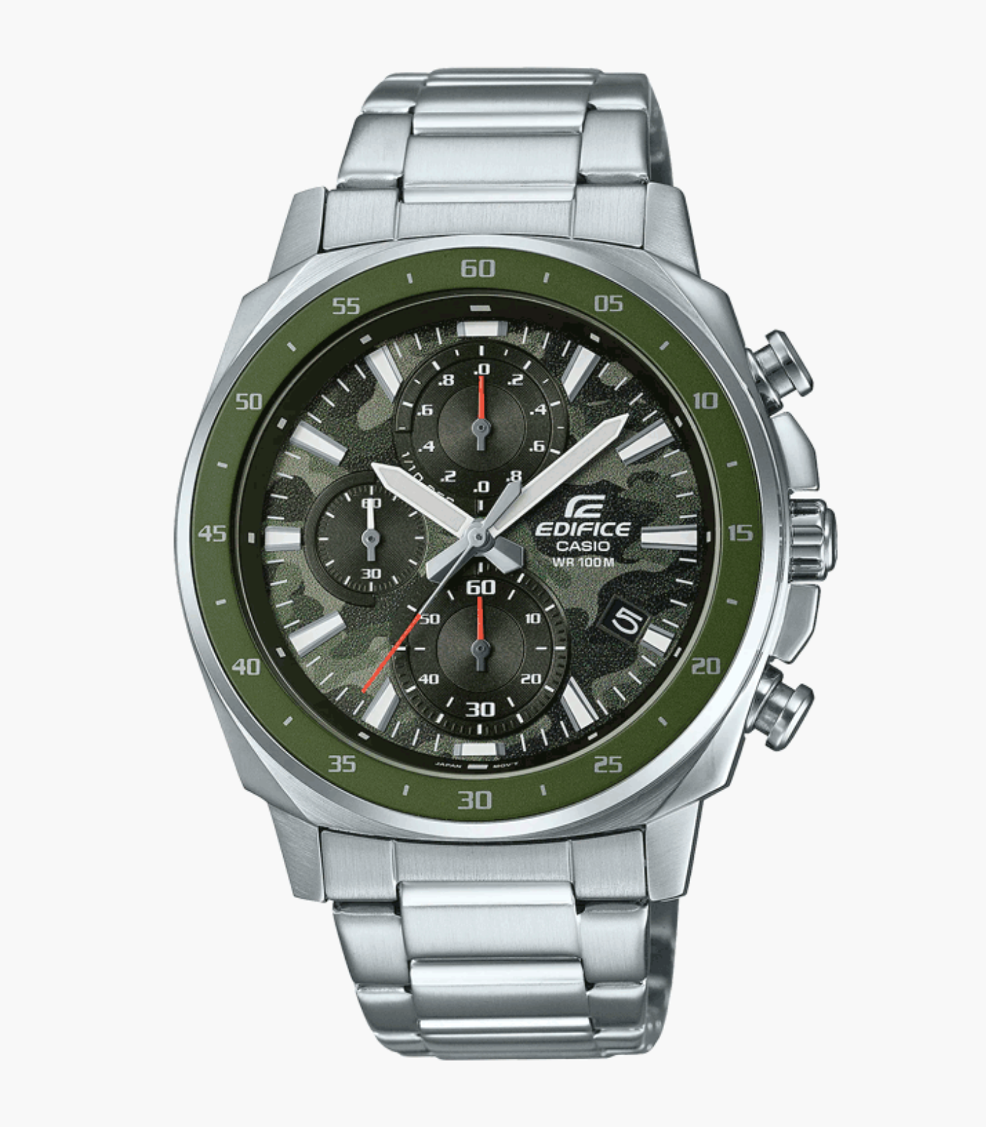 Montre Homme Casio Edifice - EFV-600D-3CVUDF - Bracelet en acier inoxydable - Chronographe - Affichage analogique - Résistant à l'eau