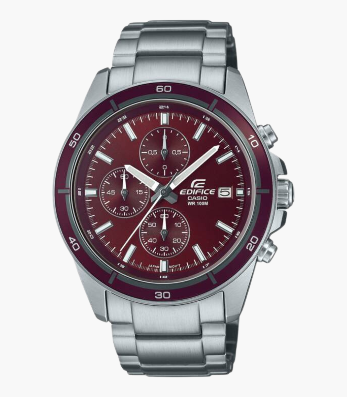 Montre Homme Casio Edifice - EFR-526D-5CVUDF - Bracelet en acier inoxydable - Chronographe - Affichage analogique - Résistant à l'eau