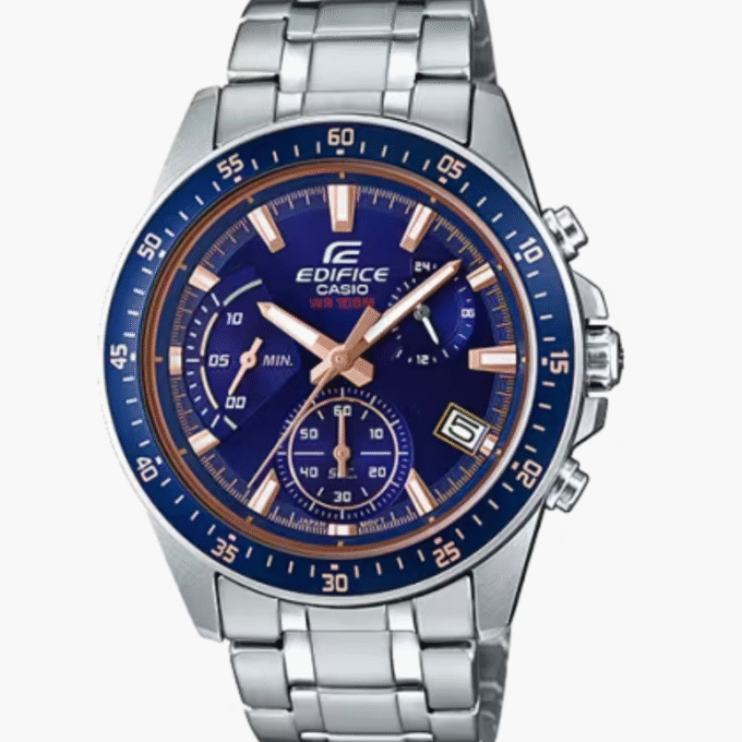 Montre Homme Casio Edifice - EFV-540D-2AVUDF - Bracelet en acier inoxydable - Chronographe - Affichage analogique - Résistant à l'eau