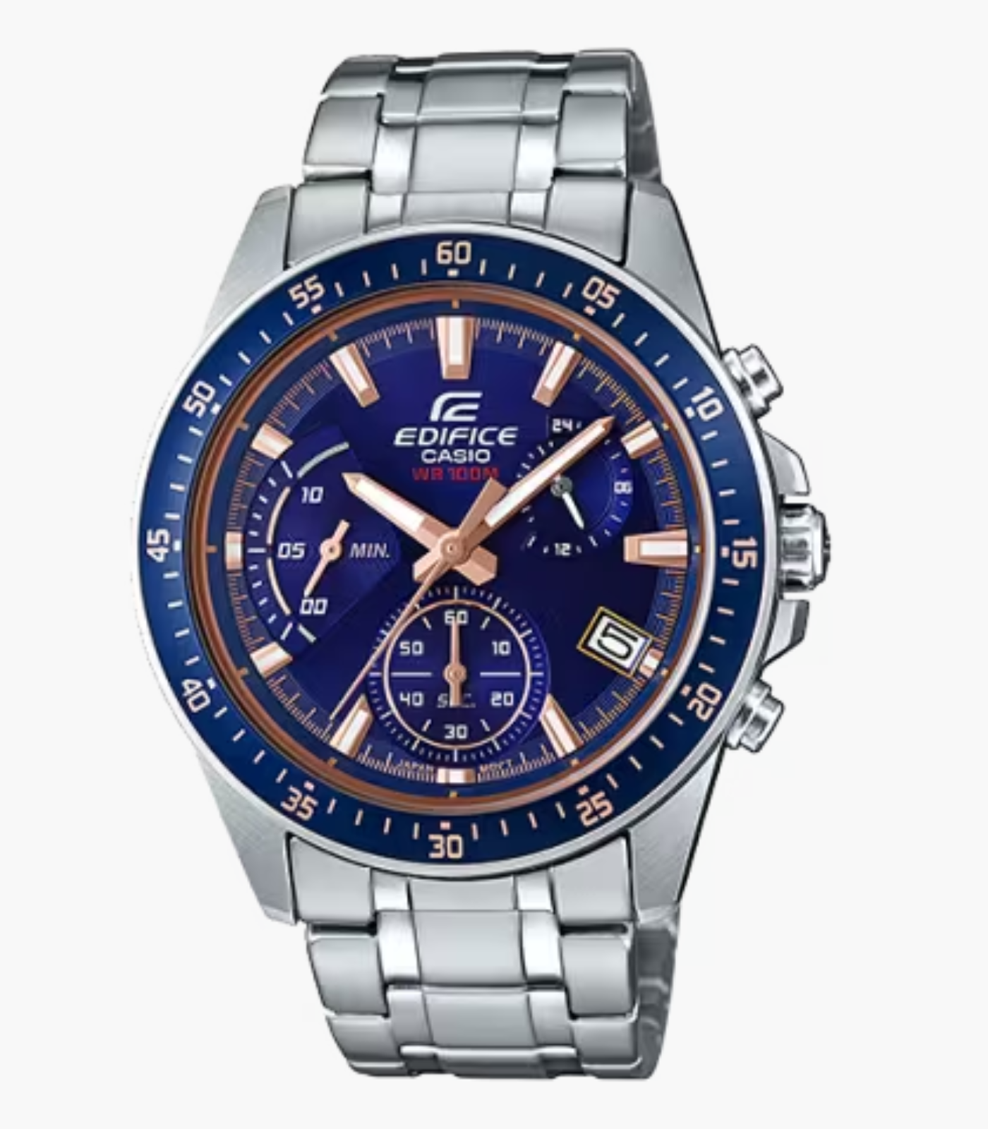 Montre Homme Casio Edifice - EFV-540D-2AVUDF - Bracelet en acier inoxydable - Chronographe - Affichage analogique - Résistant à l'eau