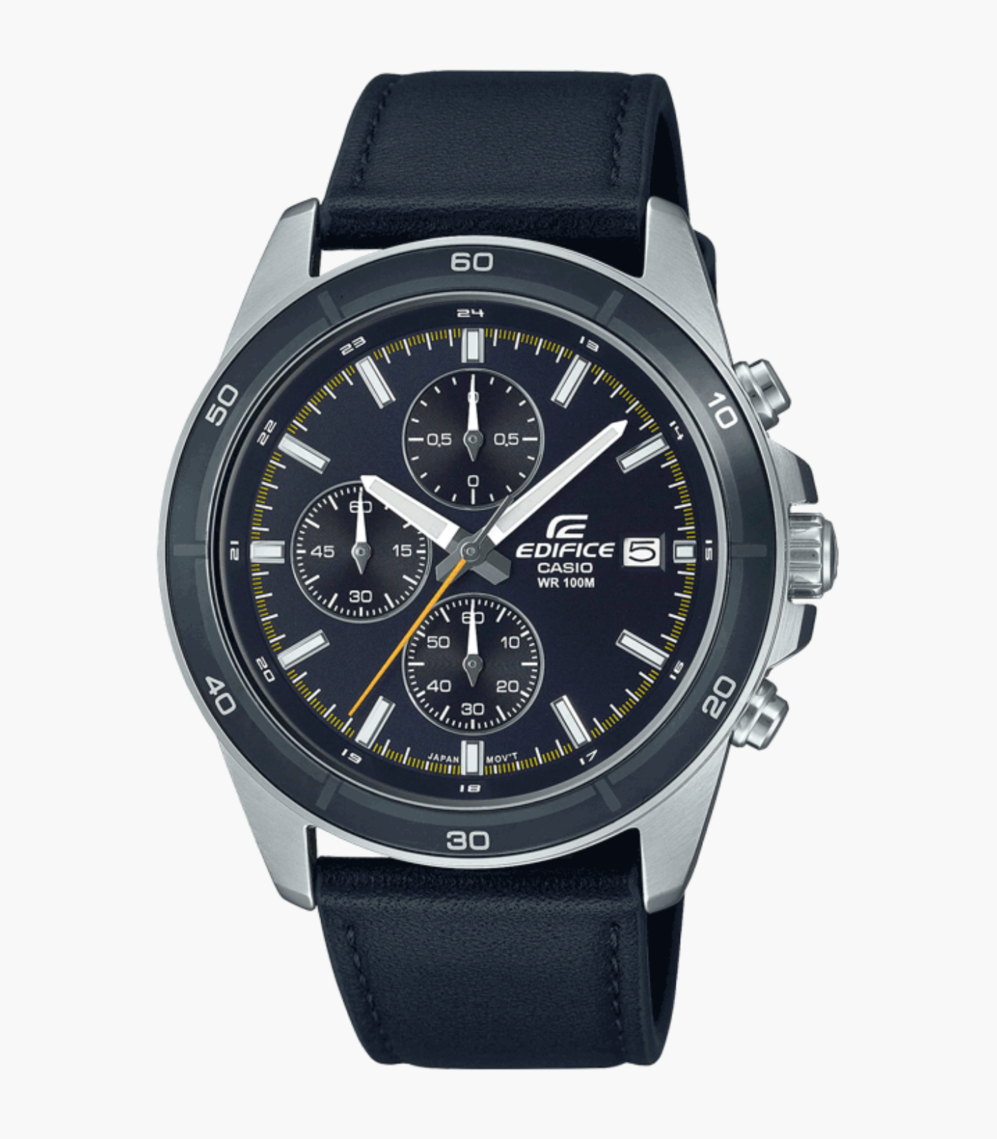 Montre Homme Casio Edifice - EFR-526L-2CVUDF - Bracelet en Cuir noir - Chronographe - Affichage analogique - Résistant à l'eau