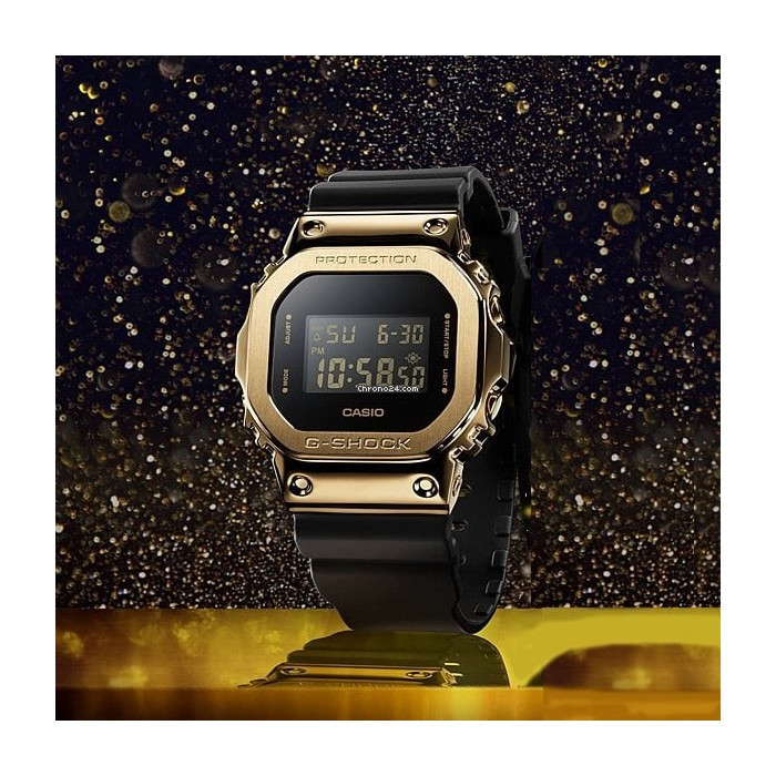 Montre Homme Casio G-shock - GM-5600G-9DR - Bracelet en résine noir - Cadran numérique doré - Affichage Numérique - Résistant à l'eau – Image 5