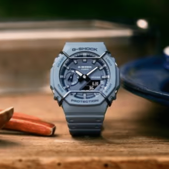 Montre Homme Casio G-Shock - GA-2100PT-2ADR - Bracelet en résine bleu - Cadran Analogique - Numérique - Résistant à l'eau