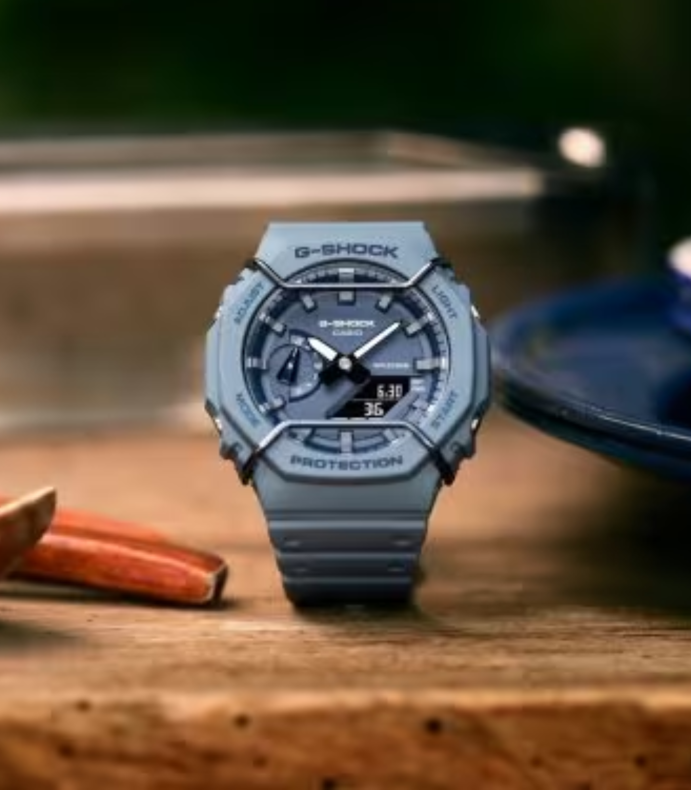 Montre Homme Casio G-Shock - GA-2100PT-2ADR - Bracelet en résine bleu - Cadran Analogique - Numérique - Résistant à l'eau – Image 3