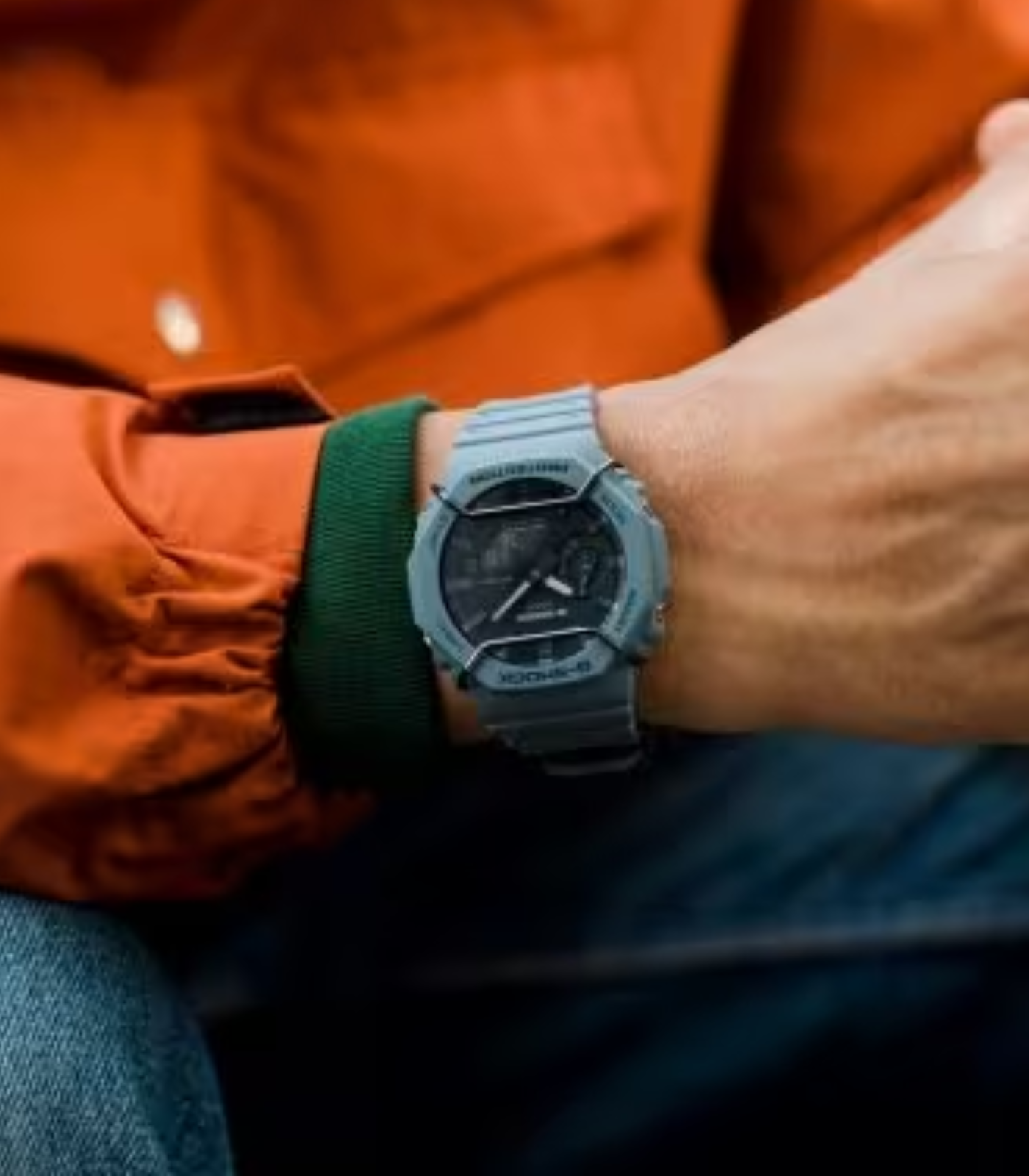 Montre Homme Casio G-Shock - GA-2100PT-2ADR - Bracelet en résine bleu - Cadran Analogique - Numérique - Résistant à l'eau – Image 2