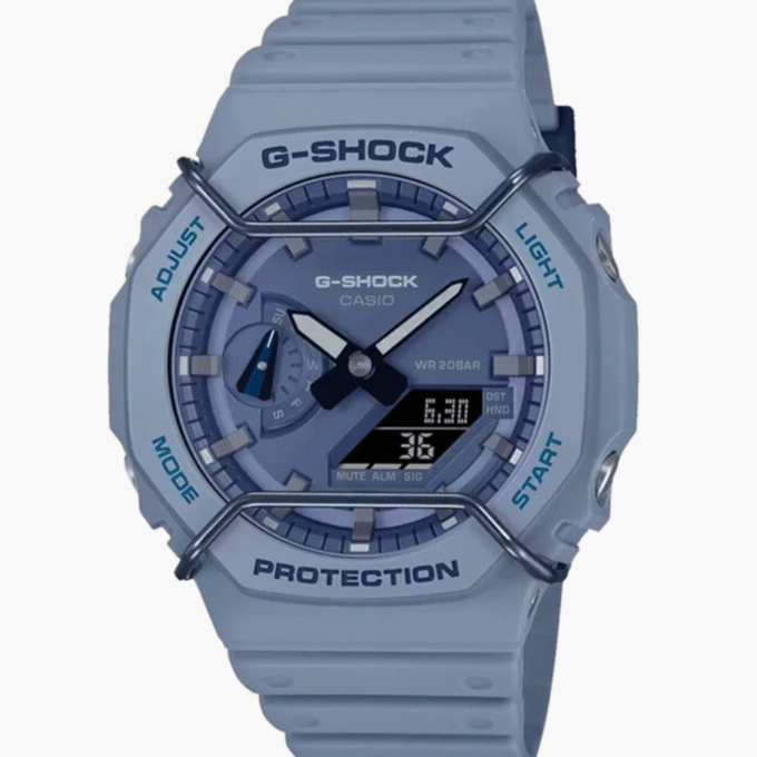 Montre Homme Casio G-Shock - GA-2100PT-2ADR - Bracelet en résine bleu - Cadran Analogique - Numérique - Résistant à l'eau