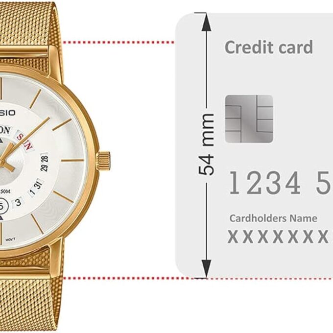 Montre Homme Casio - MTP-B135MG-7AVDF - Bracelet en Acier inoxydable Or - Affichage analogique - Résistant à l'eau