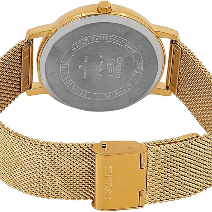 Montre Homme Casio - MTP-B135MG-7AVDF - Bracelet en Acier inoxydable Or - Affichage analogique - Résistant à l'eau